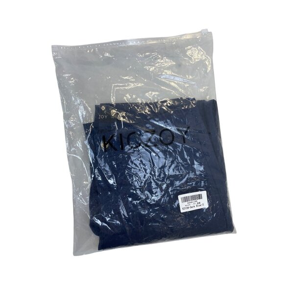 Kiczoy Womens Blue Viscose-Blend Flared Dress Pants Size 2 - New - Picture 5 of 6